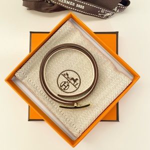 Hermes Behapi Double Tour Bracelet Etoupe/Nata T2